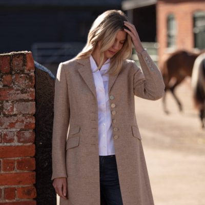 ANNA LASCATA - Sand Beige Contrast Catherine Coat