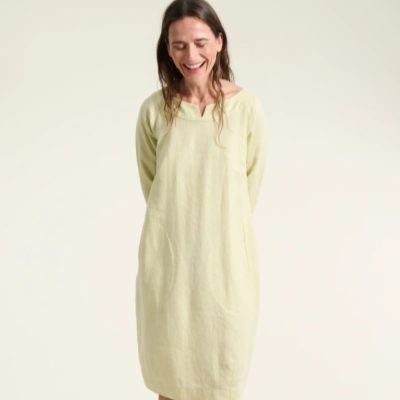 BITTE KAI RAND - Lazy Linen Green Slip On Dress