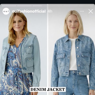 OUI - Denim Light Blue Braided Jacket