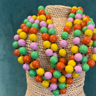 ANGELA CAPUTI- Five Strand Multicoloured Balls Necklace