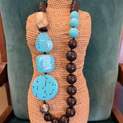 ANGELA CAPUTI - Fuji Long Necklace With 3 Elements