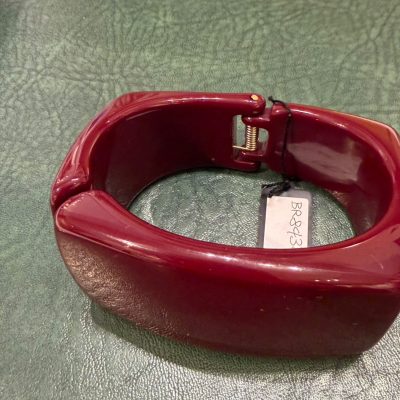 ANGELA CAPUTI - Square Click Clack Burgundy Bracelet