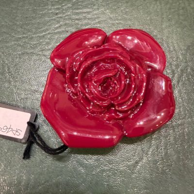 ANGELA CAPUTI - Burgundy Camelia Brooch