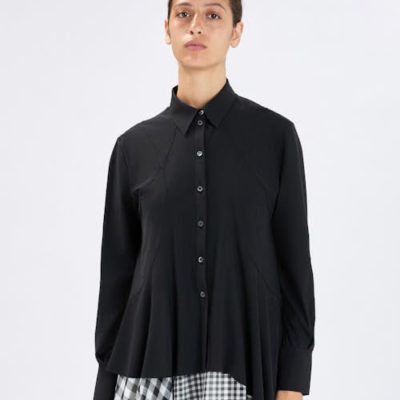 HIGH - Debonair Black Wide Shirt