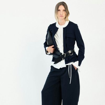 HIGH - Sapphire Navy Zip Pocket Jacket