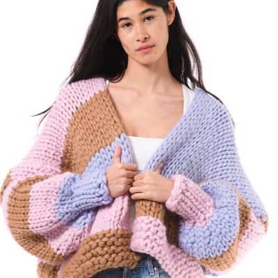 HOPE MACAULAY - Noa Chunky Knit Merino Wool Chunky Knit Cardi