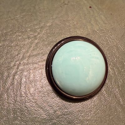 ANGELA CAPUTI - Black Border & Turquoise Earrings