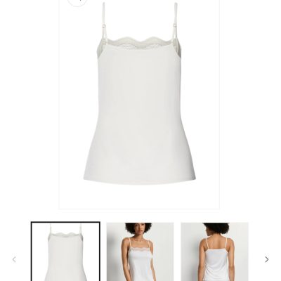 HANRO - Cira Spaghetti Off White Top