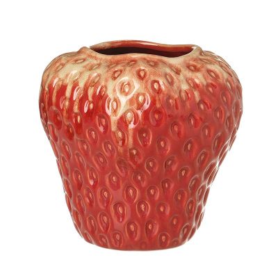 CERAMIC STRAWBERRY VASE SML