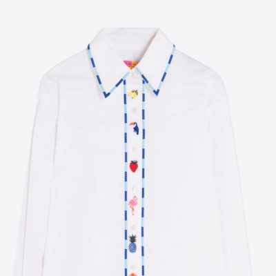 VILAGALLO - Fruit Button Cotton Shirt