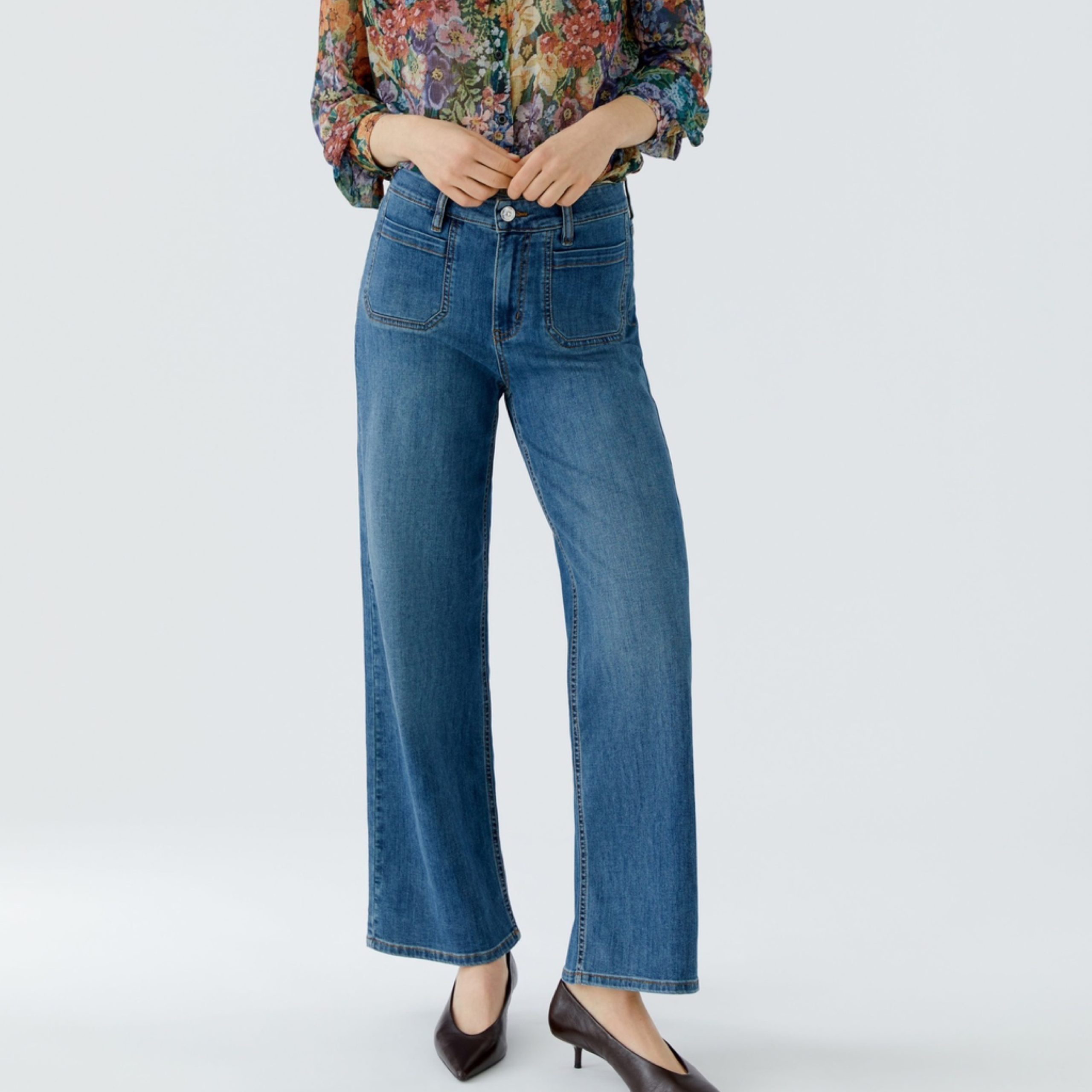 OUI - Bright Blue Denim Jeans
