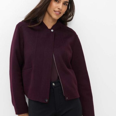 BRAX - Doubleface Wool Violet Blouson Jacket