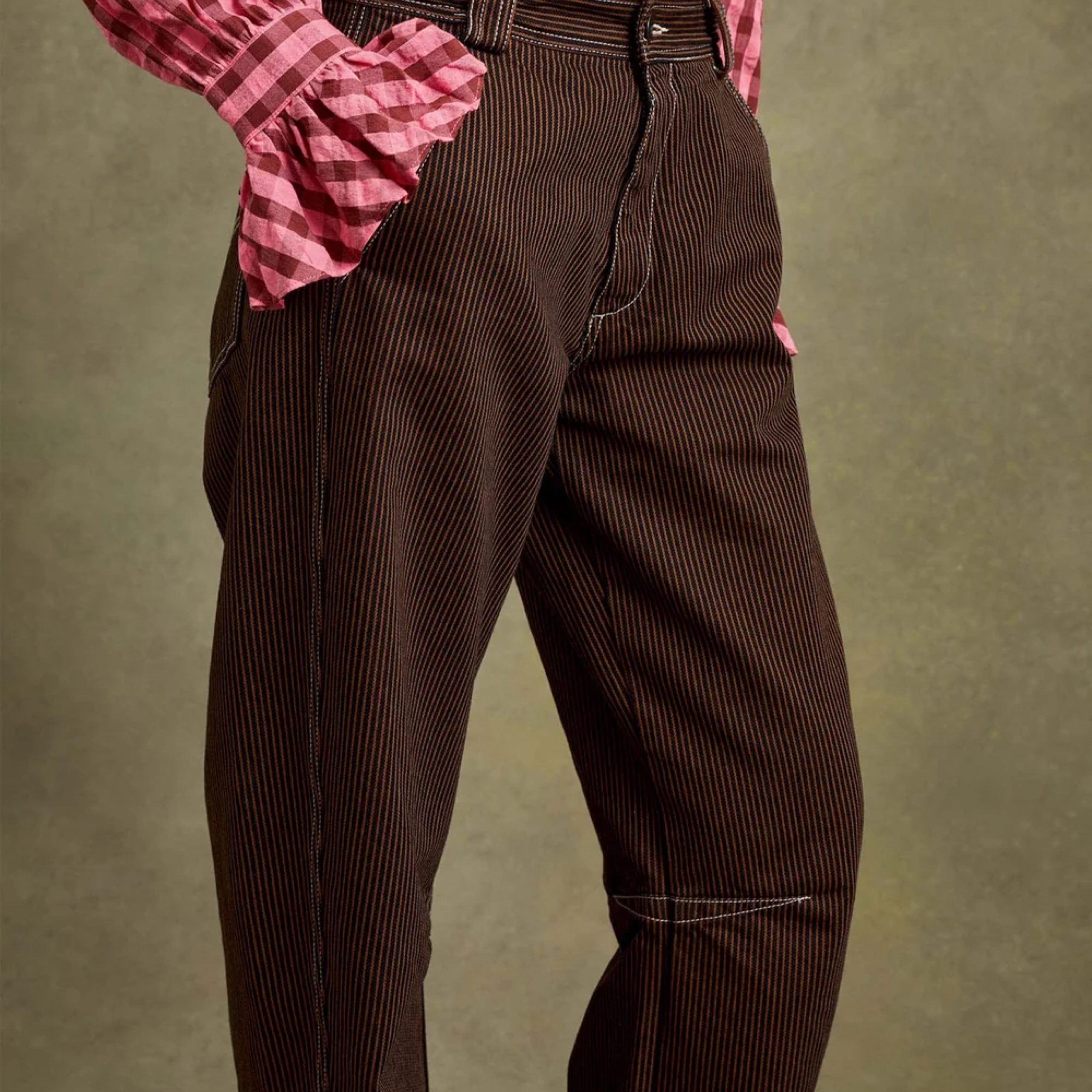 PENELOPE CHILVERS - Blythe Bitter Chocolate Stripe Jean