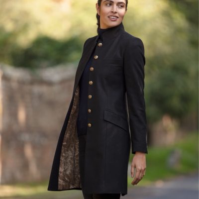 ANNA LASCATA - Alexandra Black Wool Cashmere Coat