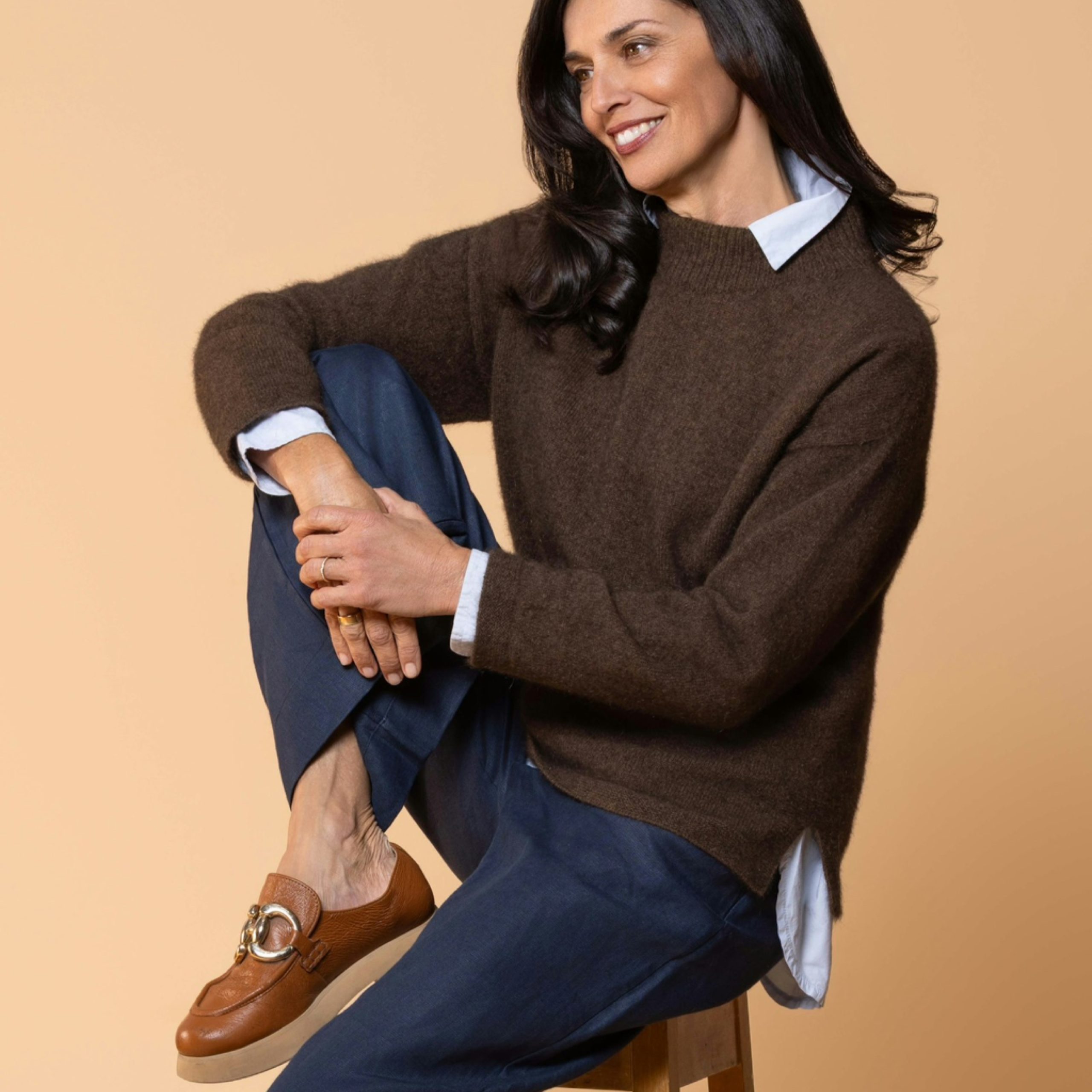 NOBLE WILDE - Possum Aspen Sweater in Neptune