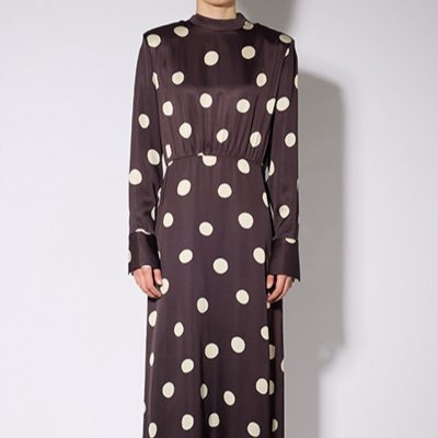 LIVIANA CONTI - Espresso & Cream Polka Dot Dress