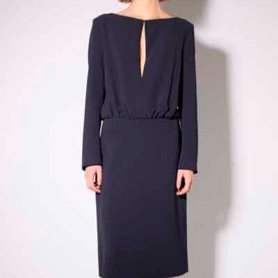 LIVIANA CONTI - Navy Longsleeve Shift Dress