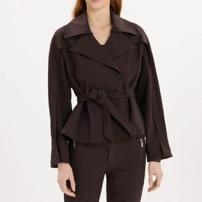 HIGH - Brown Belted Short Jacket