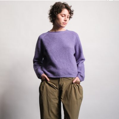 QUINTON CHADWICK - Lilac Textured Lambswool Jumper
