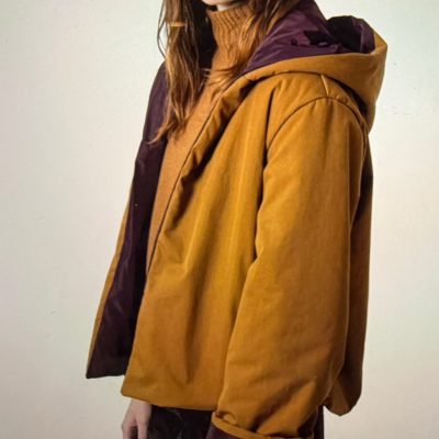 WHYCHI MILANO - Reversible Tan/brown Hooded Jacket