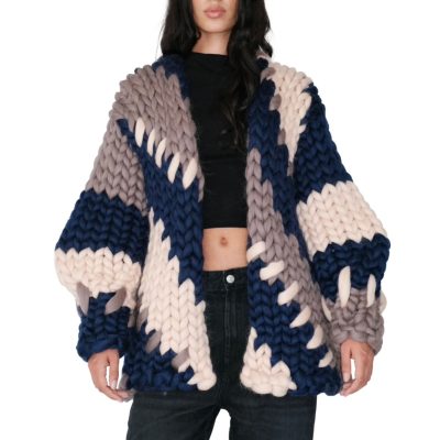 HOPE MACAULEY - Nova Colossal Corriedale Wool Knit Cardigan
