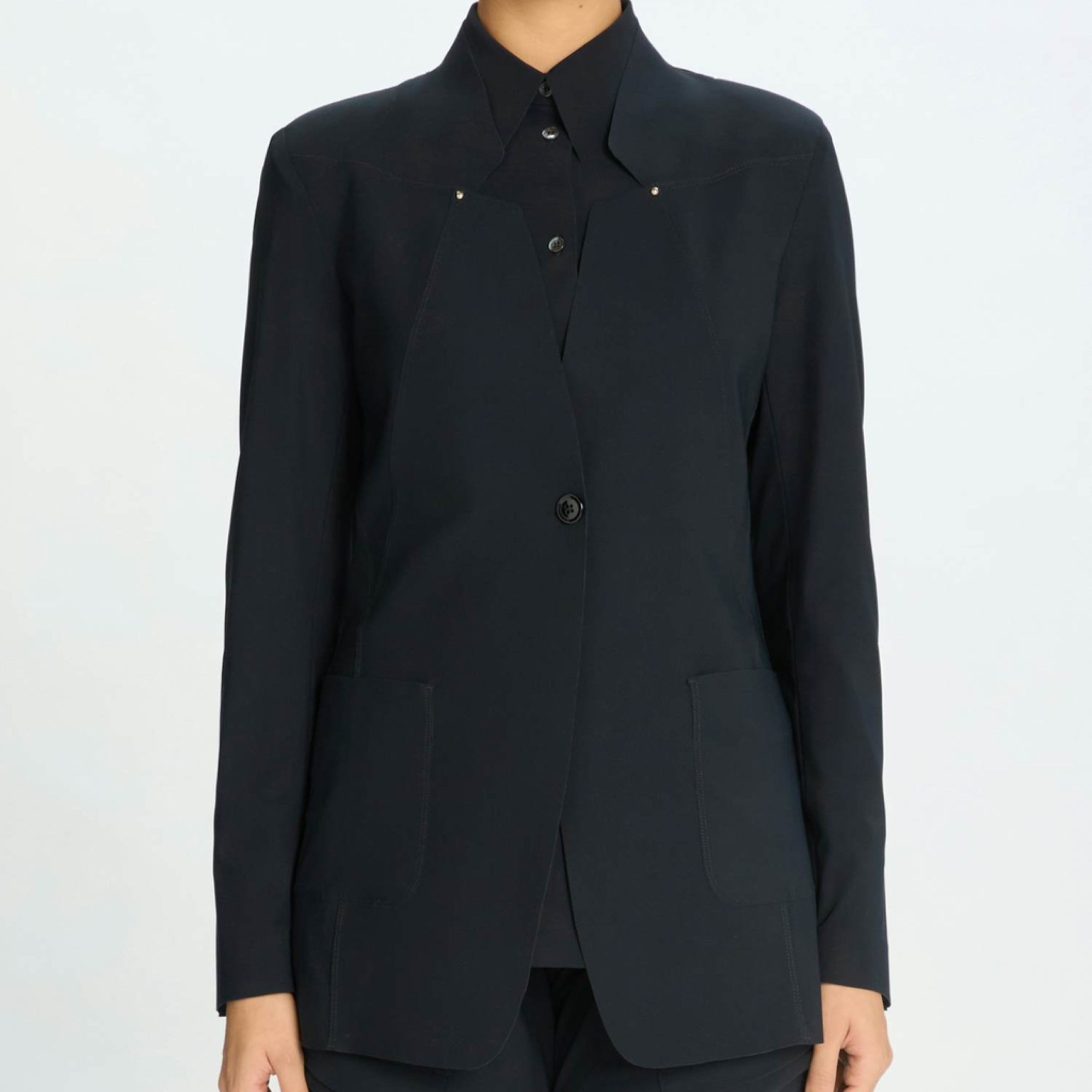 HIGH - Navy Single Breasted Navy Jacket