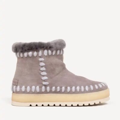 LAIDBACK LONDON - Nyali Stitch Grey Suede Light Blue