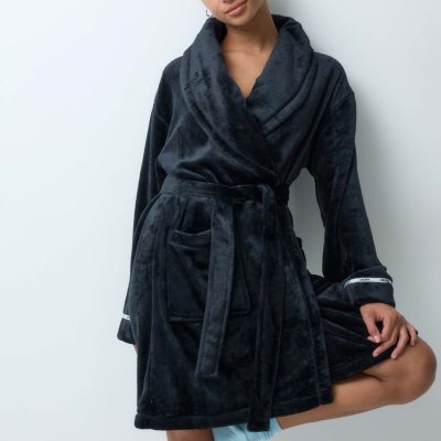 DKNY - Black Short Robe