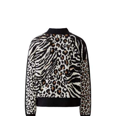 OUI - Black and White Leopard Jumper